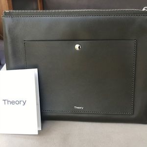 Brand new Theory zip pouch with pocket cardholder